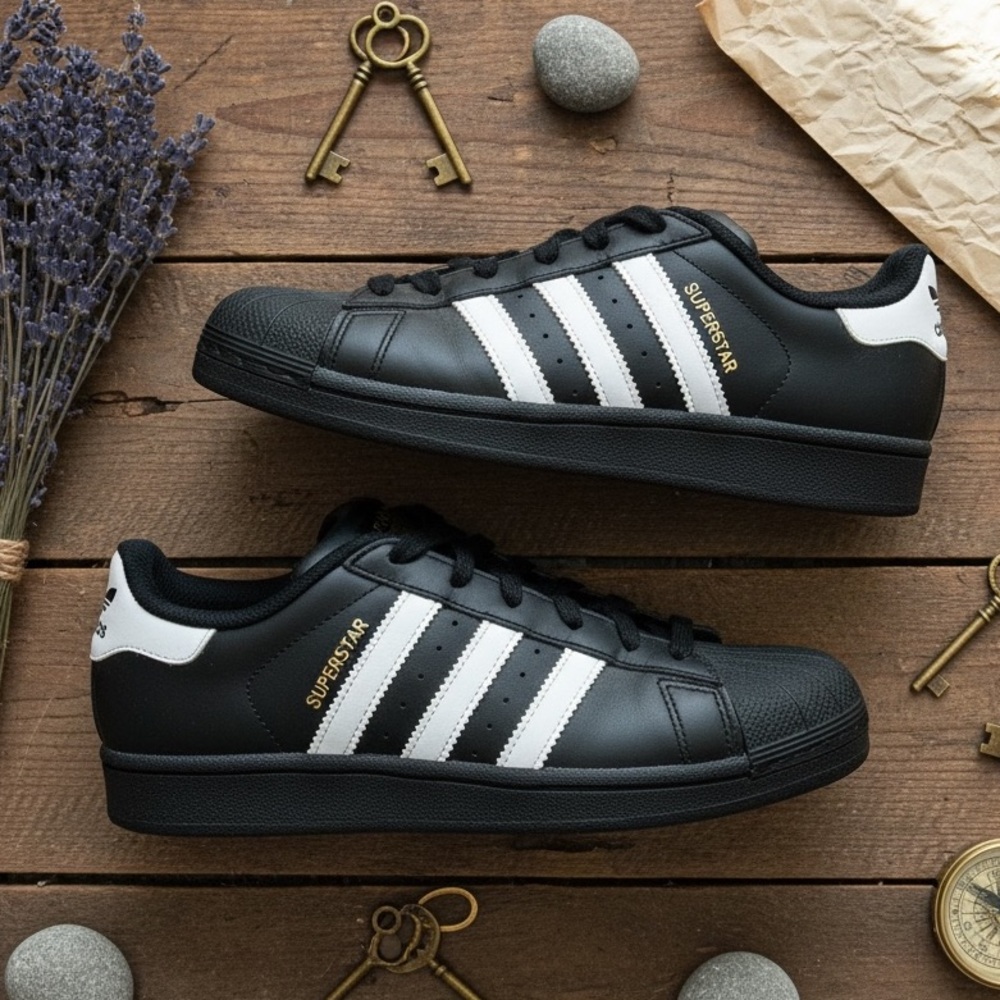 Adidas Superstar Black White Sneakers